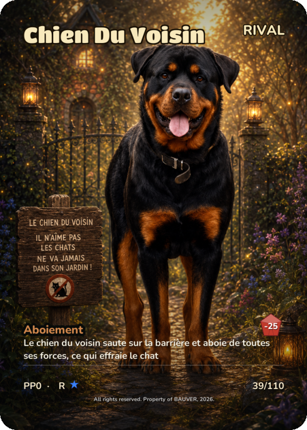 Carta Chien Du Voisin — Rival, Rara