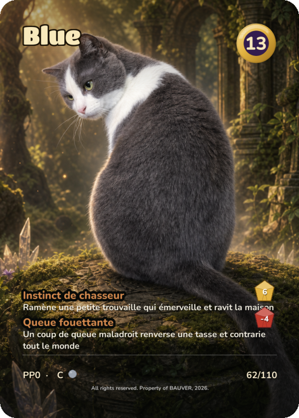 Card Blue — Feline, Common