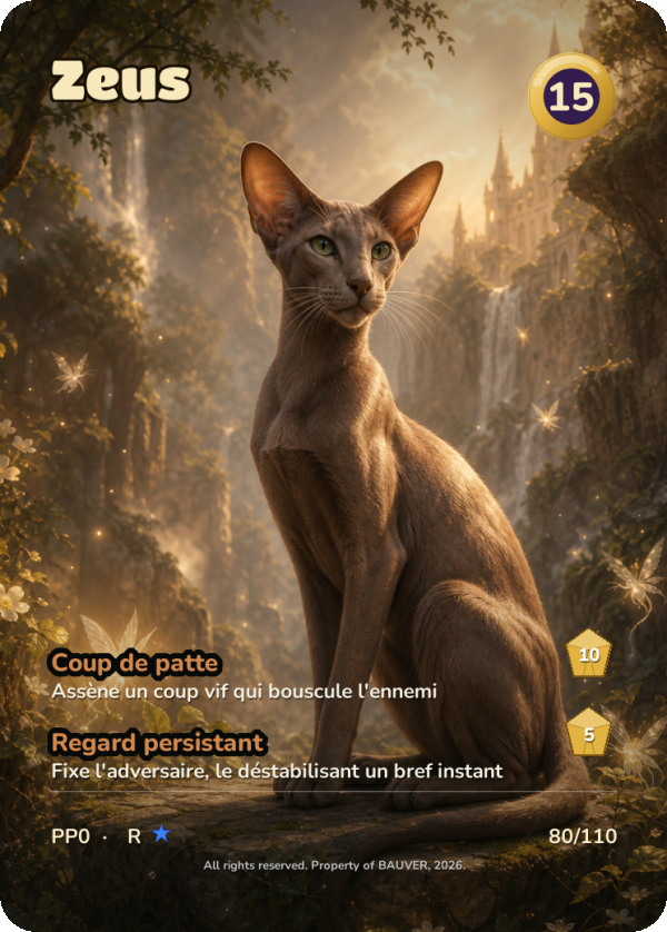 Card Zeus — Feline, Rare