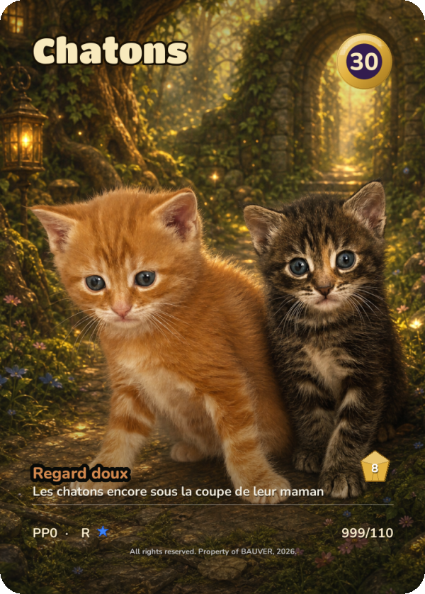 Carte Chatons — Félin, Rare